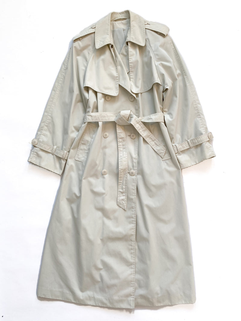 1980s Cream Trench Coat
