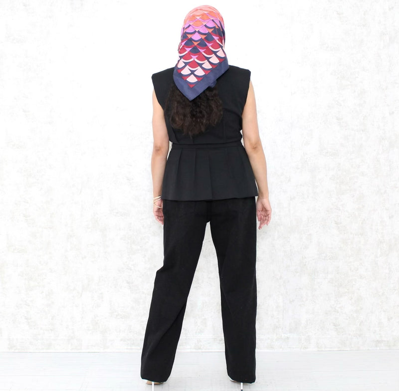 1980s Structured Waistcoat with Belt