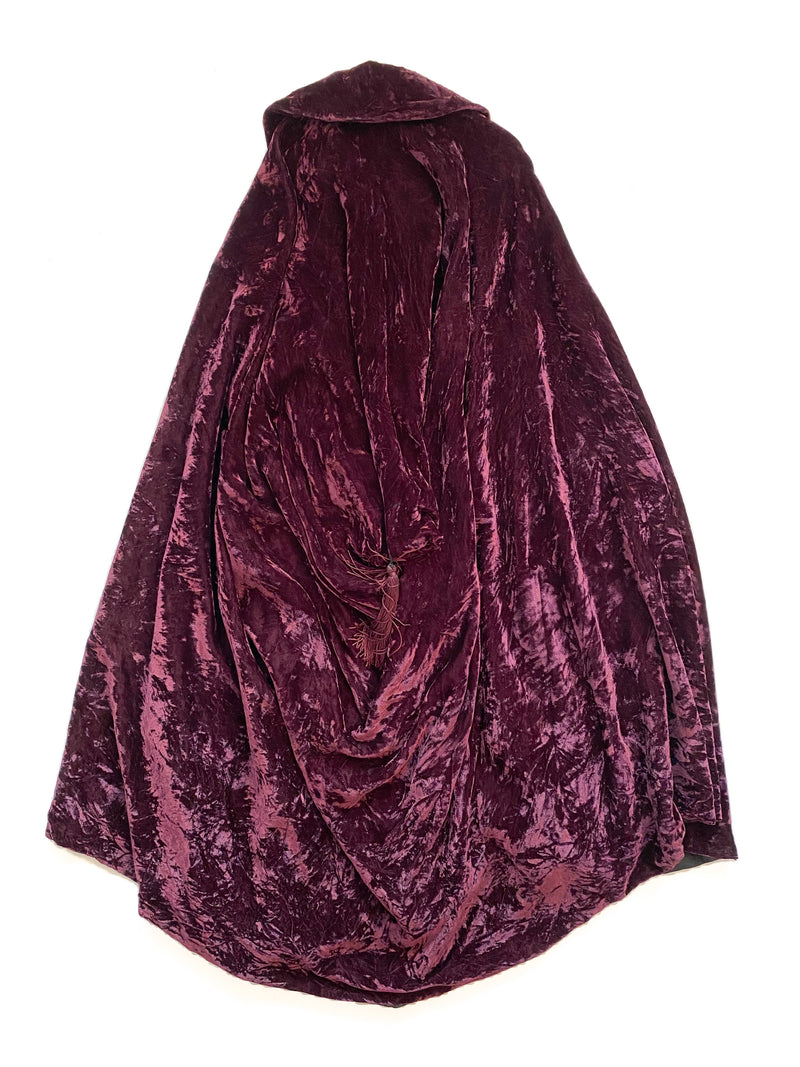 1980s Crushed Velvet Cape