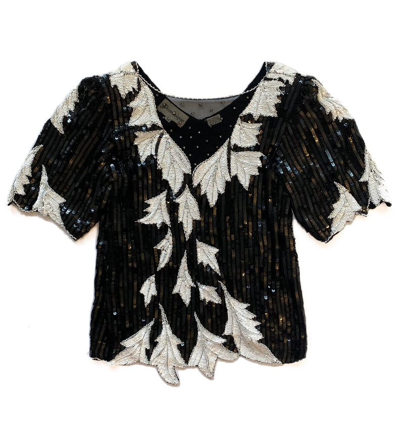 1980s Liquid Sequins Top