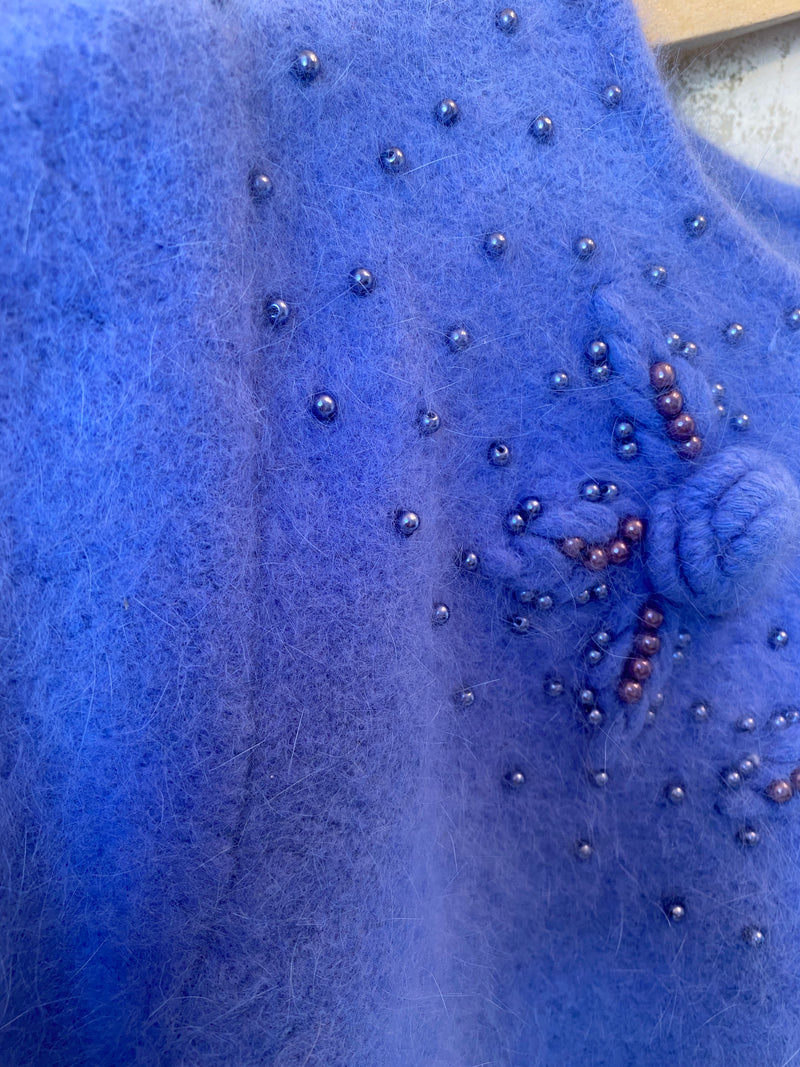 1950s Beaded Angora Sweater