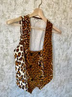 1980s Animal Print Waistcoat