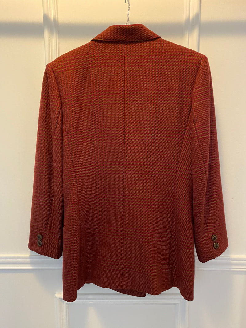 1980s Boxy Plaid Blazer