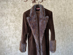 1990s Faux Fur Collar Corduroy Jacket