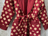 1980s Quilted Geometric Print Robe