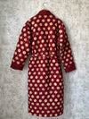 1980s Quilted Geometric Print Robe