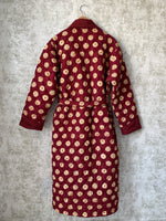 1980s Quilted Geometric Print Robe