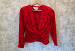 1980s Draped Silk Blouse