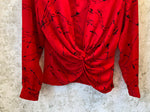1980s Draped Silk Blouse