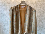 1950s Silk Tie-Up Blouse