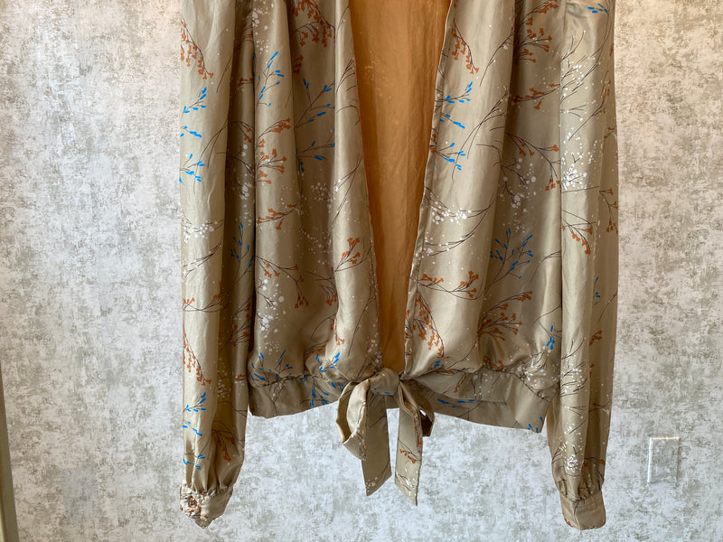 1950s Silk Tie-Up Blouse