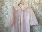 1960s Pink Chiffon Duster
