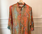 1980s Oversized Chiffon Shirt