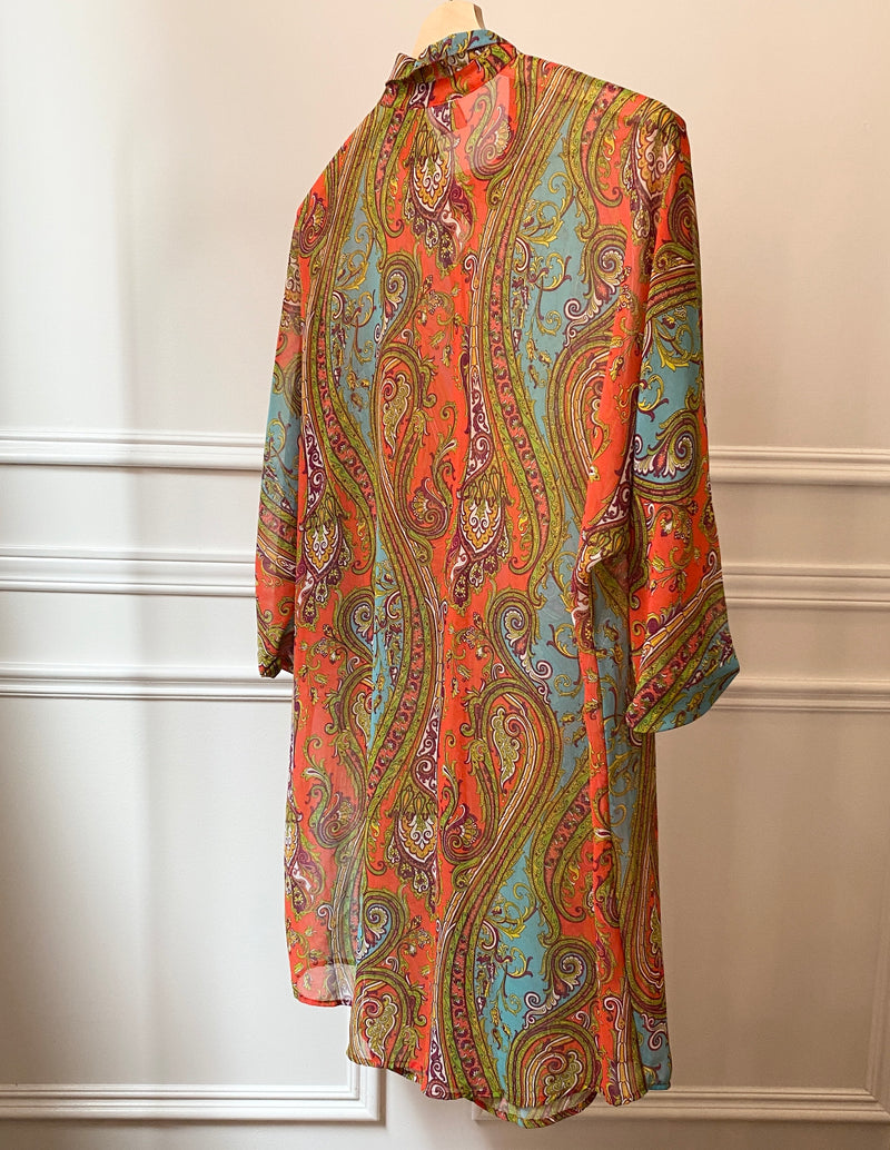 1980s Oversized Chiffon Shirt