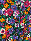 1980s Puff Sleeve Floral Dress