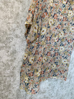 1980s Chiffon Floral Skirt-Set