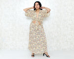 1980s Chiffon Floral Skirt-Set
