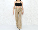 Y2K Snakeskin Leather Pants