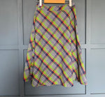 1970s Plaid Wrap Skirt