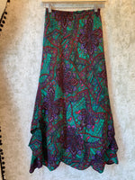 1970s Paisley Print Hankerchief Skirt