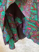 1970s Paisley Print Hankerchief Skirt