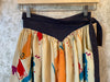 1980s Silk Abstract Print Midi Skirt