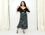 1970s Paisley Print Hankerchief Skirt