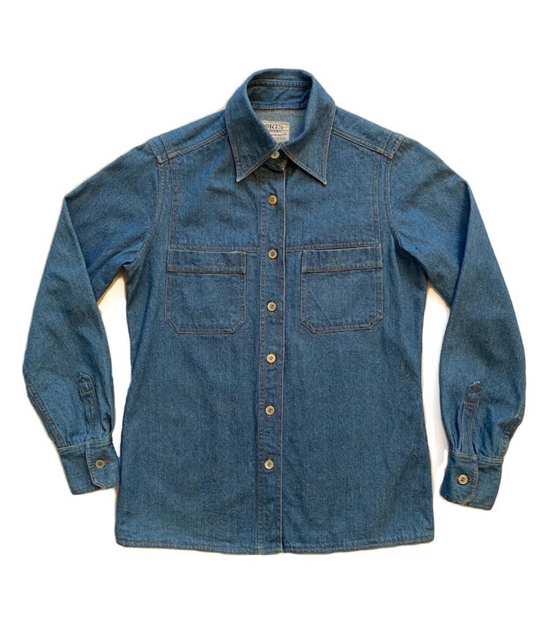 '70s Denim Button Down Shirt