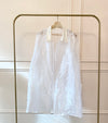 1980s White Organza Overshirt