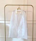 1980s White Organza Overshirt