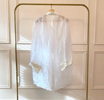 1980s White Organza Overshirt