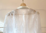 1980s White Organza Overshirt