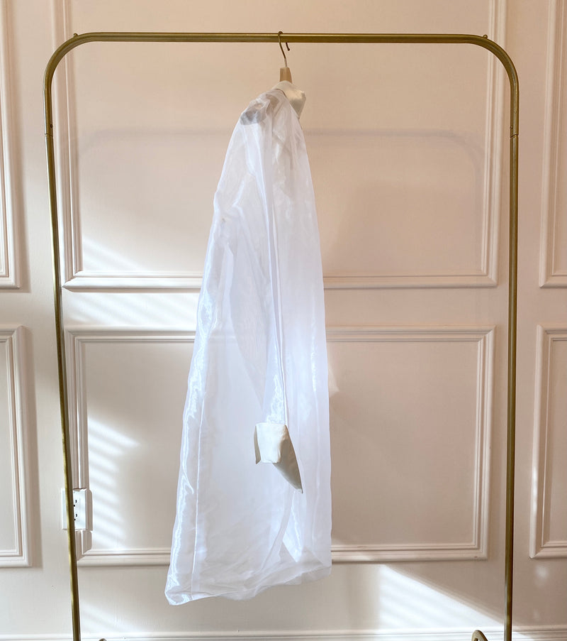 1980s White Organza Overshirt