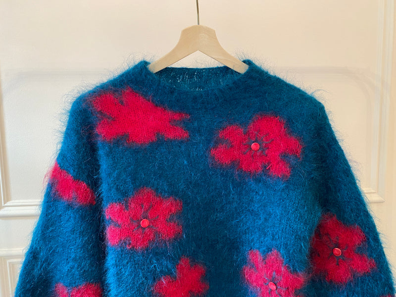 1980s Balloon Sleeve Knit Sweater