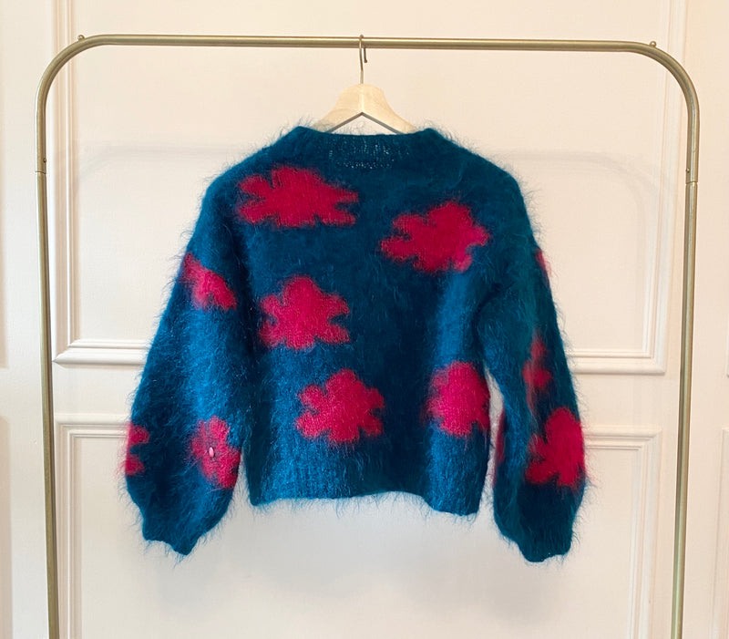 1980s Balloon Sleeve Knit Sweater