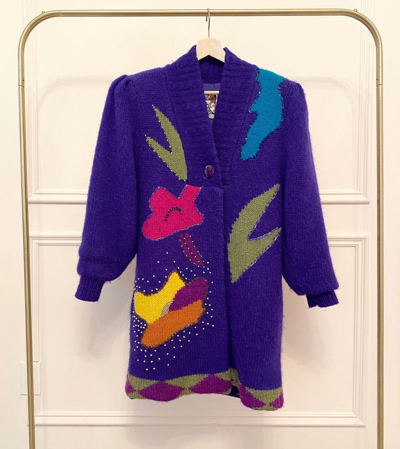 1980s Abstract Sweater Coat