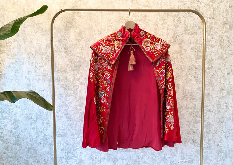 1940s Silk Embroidered Matador Cape