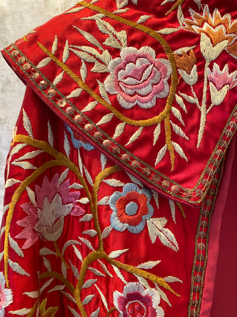 1940s Silk Embroidered Matador Cape