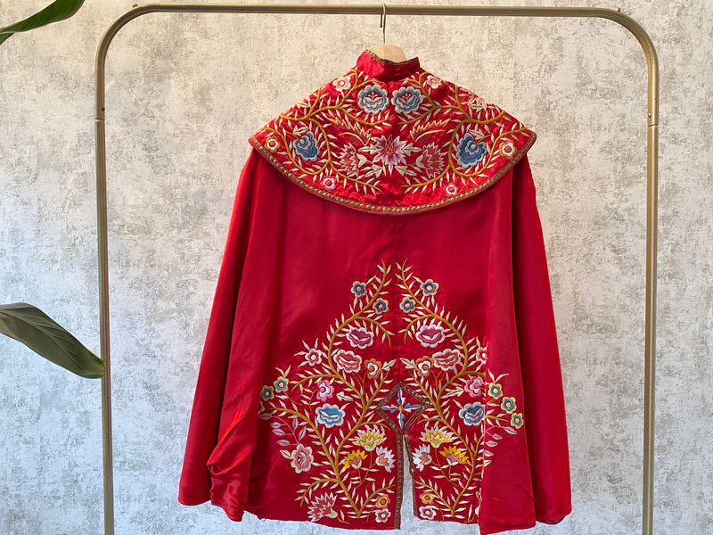 1940s Silk Embroidered Matador Cape