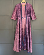 1950s Purple Quilted Duster