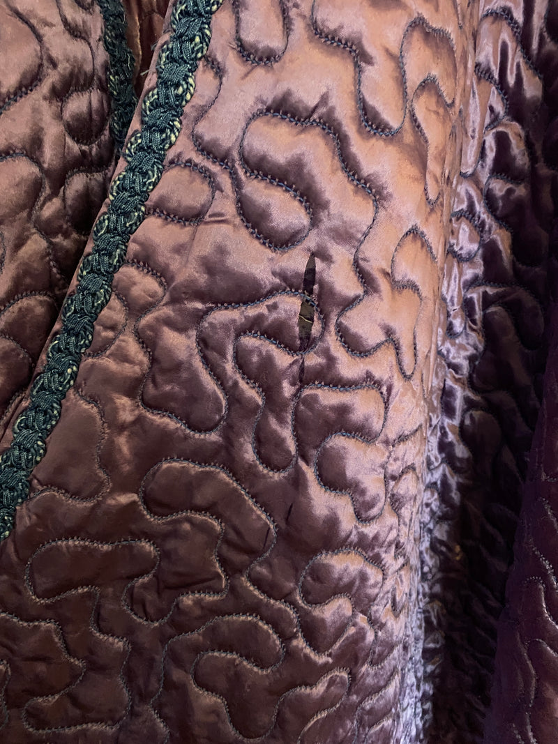 1950s Purple Quilted Duster