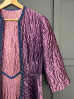 1950s Purple Quilted Duster
