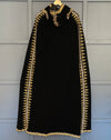ON LAYAWAY*1960s Black Velvet Hooded Cape