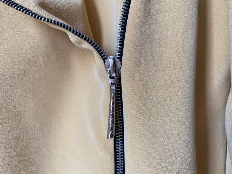 1980s Silk Blazer with Zippers