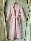1970s Baby Pink Quilted Duster