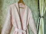 1970s Baby Pink Quilted Duster