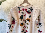 1980s Leaf Knit Cotton Sweater
