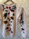 1980s Leaf Knit Cotton Sweater