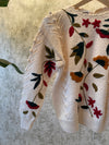 1980s Leaf Knit Cotton Sweater