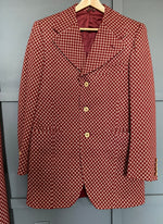 1970s Checkered Wool Pant Suit